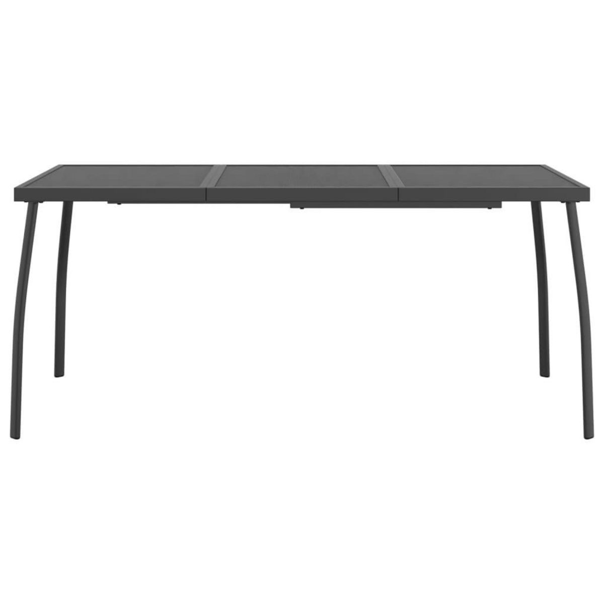 VIDAXL Table de jardin anthracite 165x80x72 cm Treillis d'acier