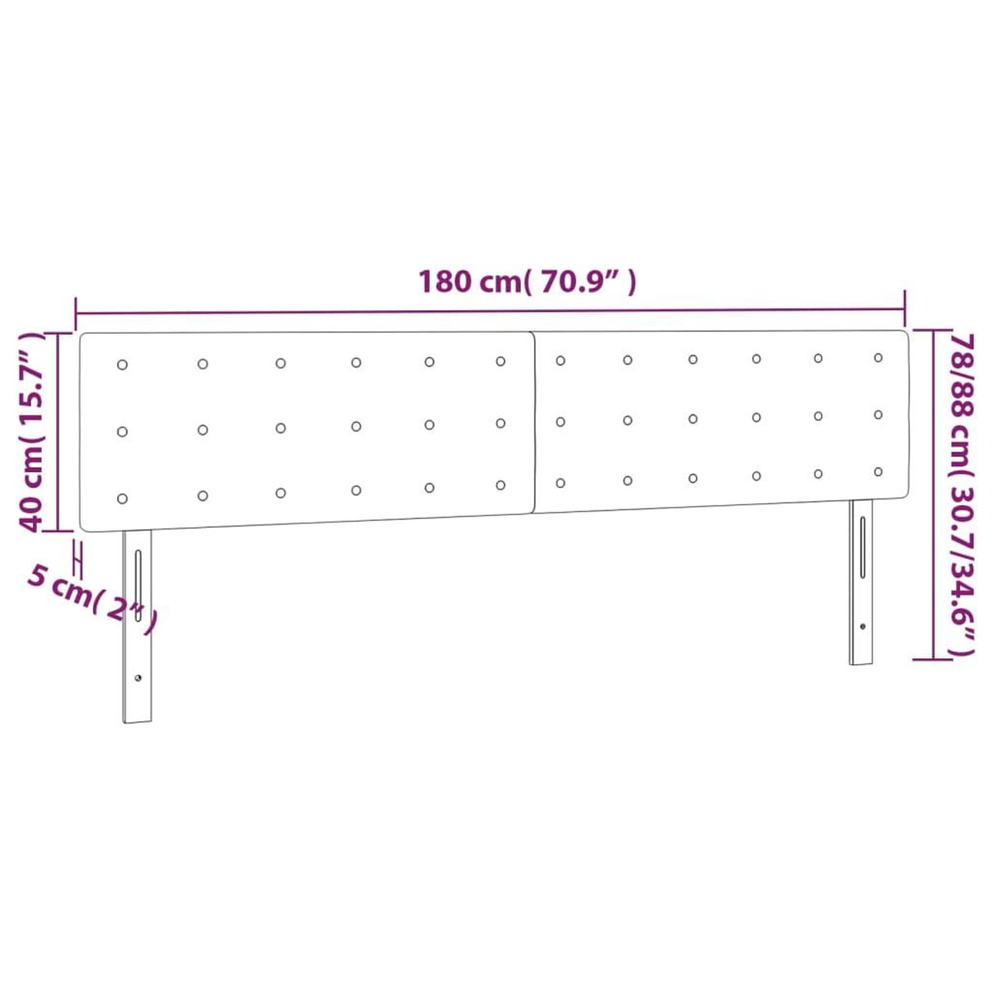 Voir la diapositive 6 : VIDAXL Tetes de lit 2 pcs Gris clair 90x5x78/88 cm Tissu