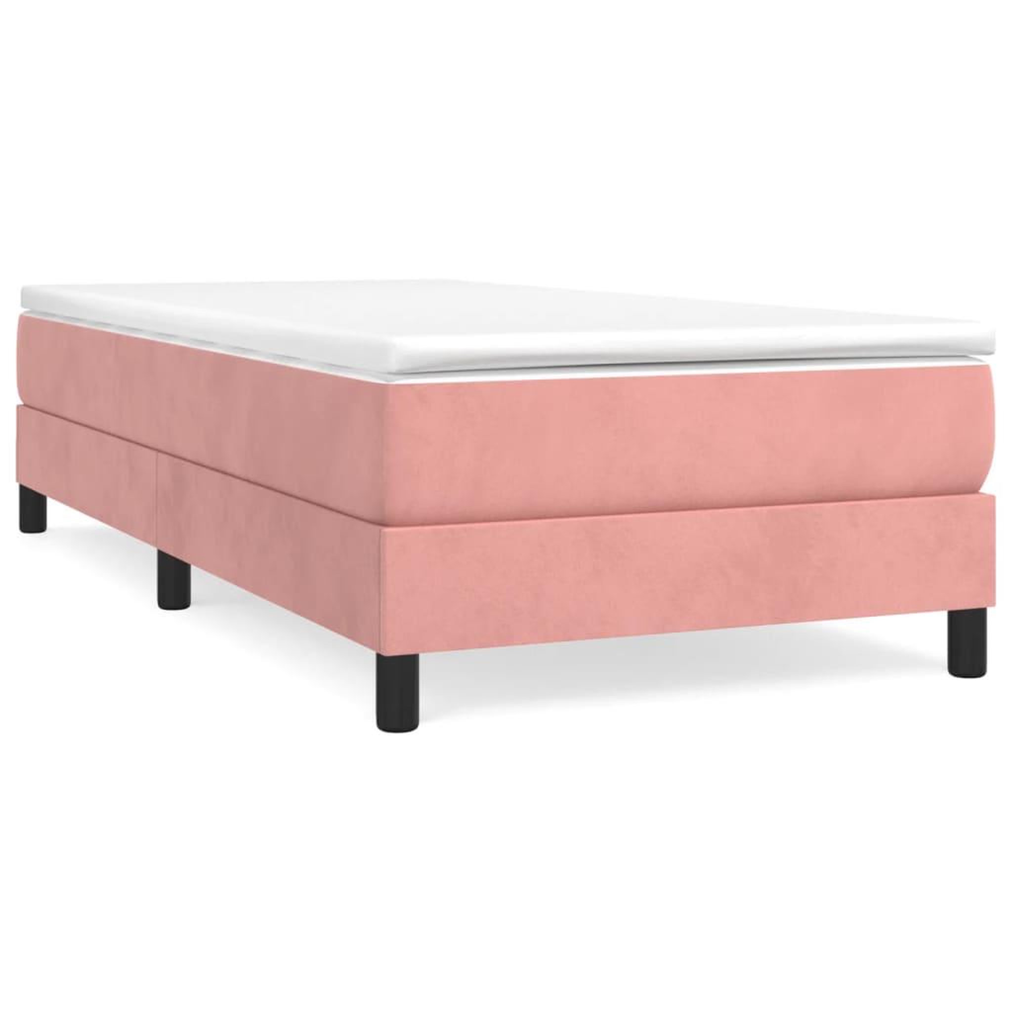 Voir la diapositive 2 : VIDAXL Cadre de lit sans matelas rose 100x200 cm velours