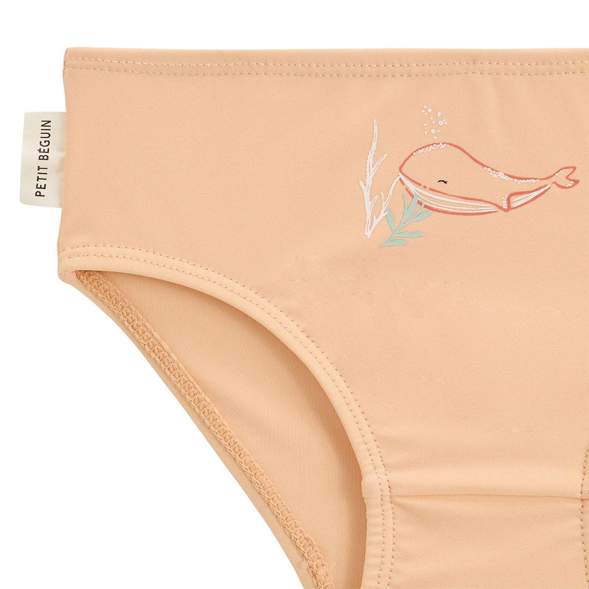 Petit Béguin Maillot de bain bébé 2 pièces t-shirt de protection UV et culotte Cassis