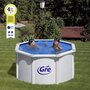 Voir la diapositive 1 : GRE Piscine ronde en acier blanc 2,6m x 1,22m