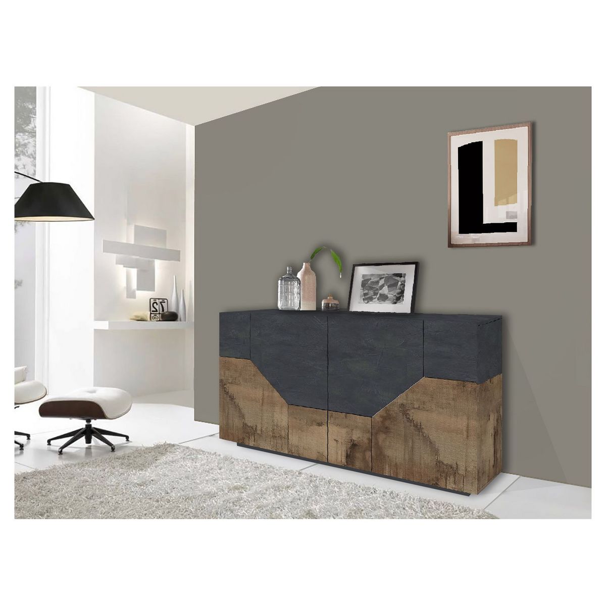 Buffet moderne 2 portes L160cm SORRENTE