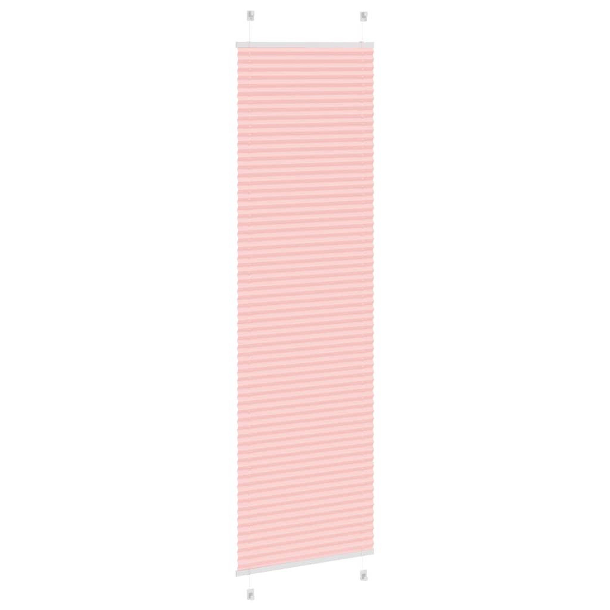 Voir la diapositive 4 : VIDAXL Store plisse rose 55x200 cm largeur du tissu 54,4 cm polyester