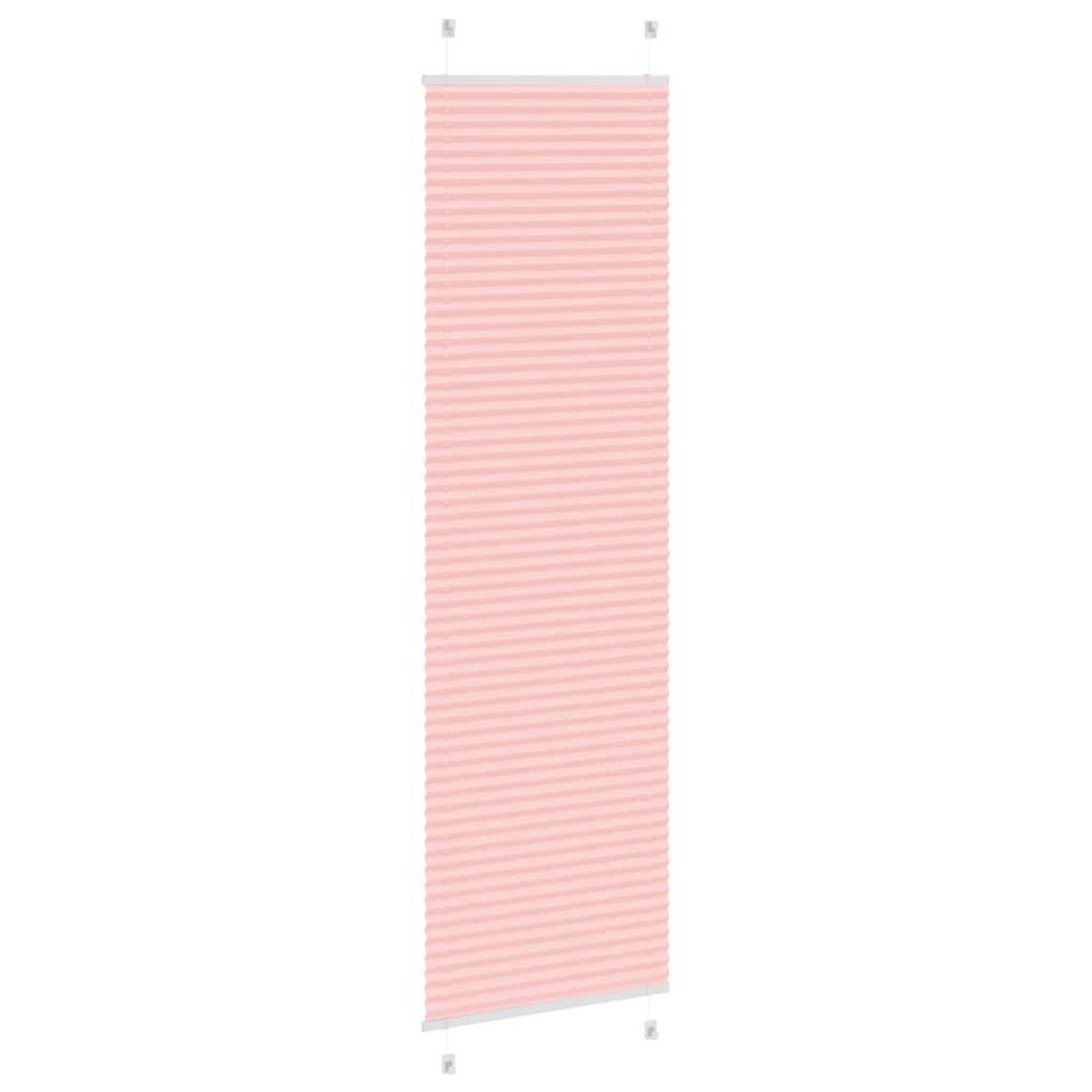 VIDAXL Store plisse rose 55x200 cm largeur du tissu 54,4 cm polyester