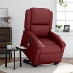 VIDAXL Fauteuil inclinable de massage electrique rouge bordeaux