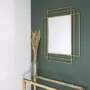 TOILINUX Miroir esthétique style art déco 73x93cm - Doré