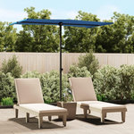 VIDAXL Parasol de jardin avec mat en aluminium 180x110 cm Bleu azure