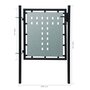 Voir la diapositive 5 : VIDAXL Portail simple de cloture Noir 100x150 cm