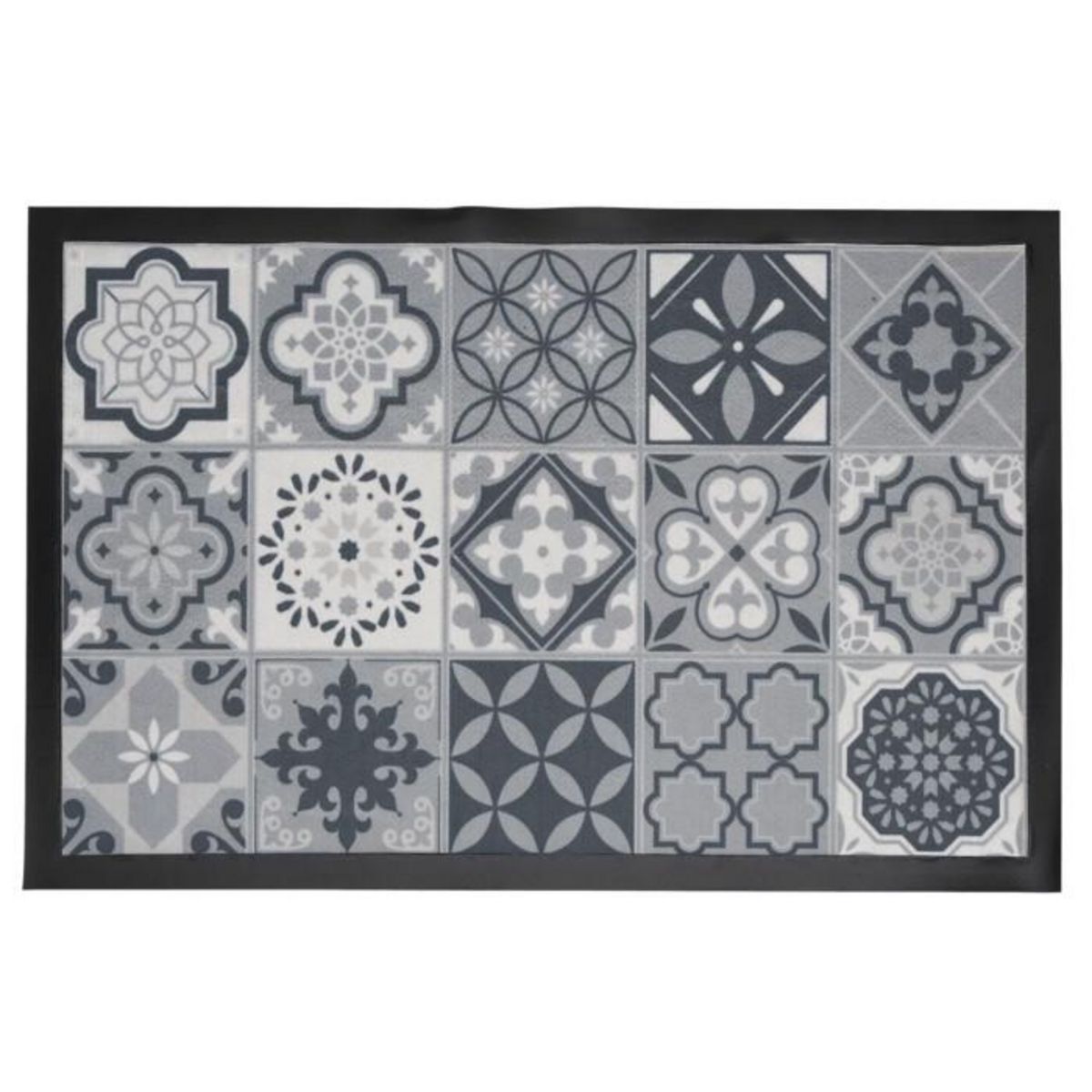 Paris Prix Tapis Déco à Motifs  Carreaux Ciment  40x60cm Gris