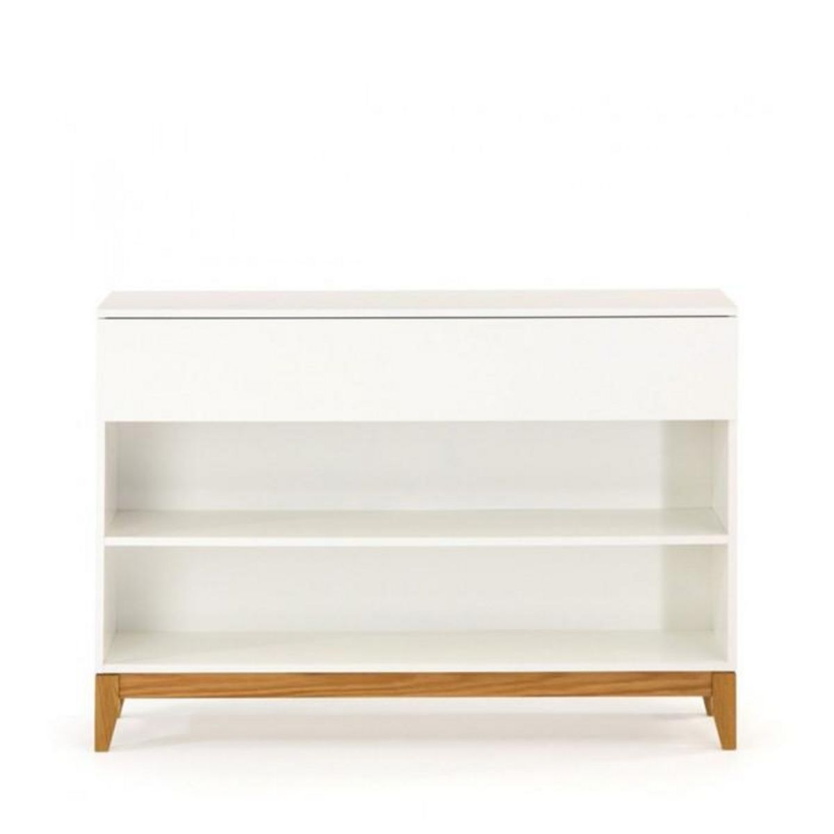 Paris Prix Console 2 Niches & 1 Tiroir  Blanco  120cm Blanc