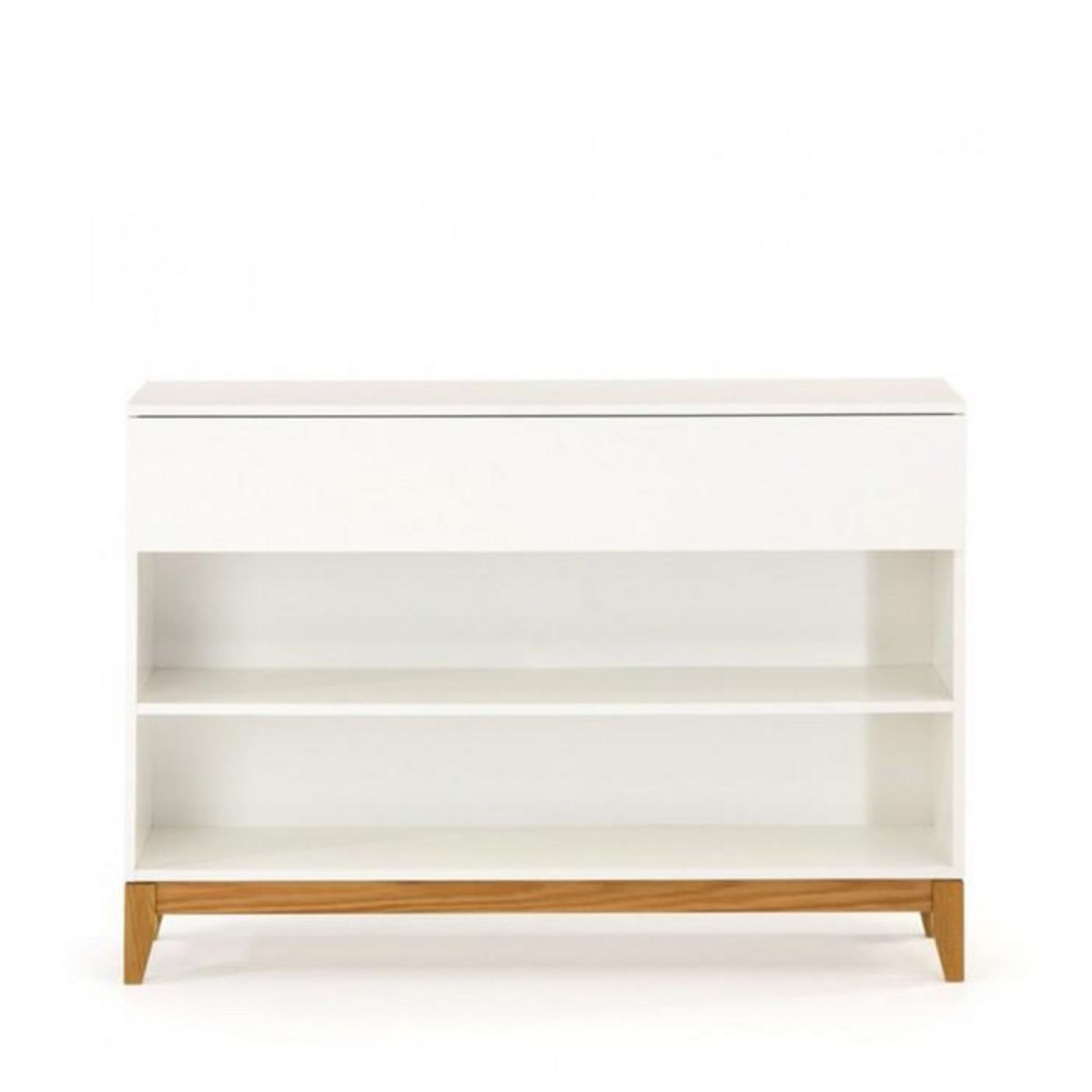 Paris Prix Console 2 Niches & 1 Tiroir  Blanco  120cm Blanc