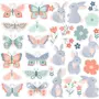 Artemio Lot stickers 3D lapins / papillons