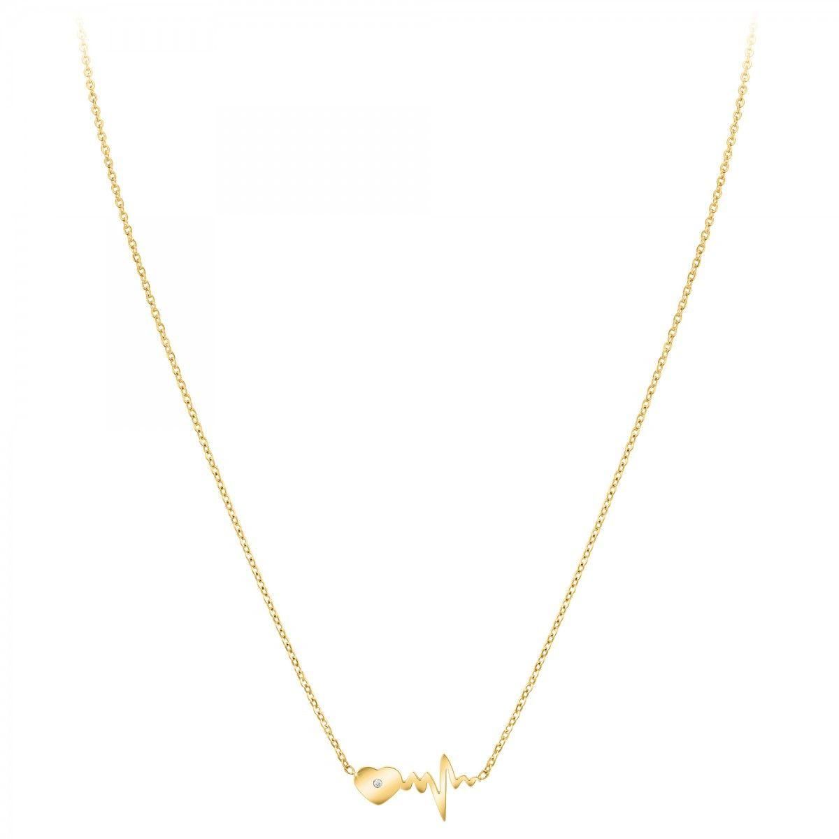 SC BOHEME Collier cœur par SC Bohème orné d'un véritable diamant blanc