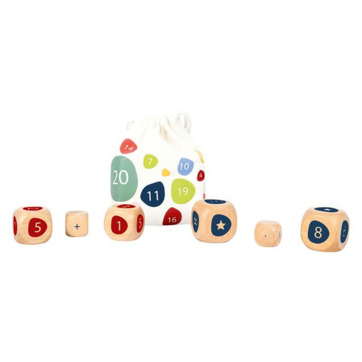 SMALL FOOT Small Foot - Wooden Dice with Maths 11368