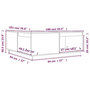 Voir la diapositive 6 : VIDAXL Table basse 100x101x40,5 cm Bois massif de pin