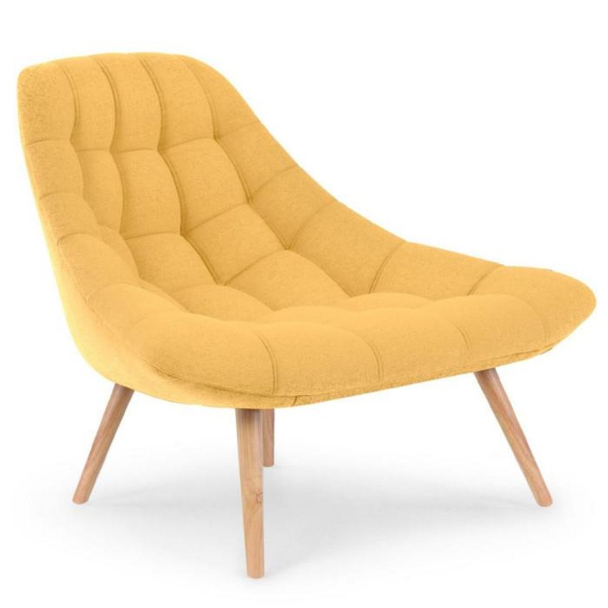 Paris Prix Fauteuil Scandinave en Tissu  Johan  102cm Jaune