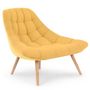 Voir la diapositive 1 : Paris Prix Fauteuil Scandinave en Tissu  Johan  102cm Jaune