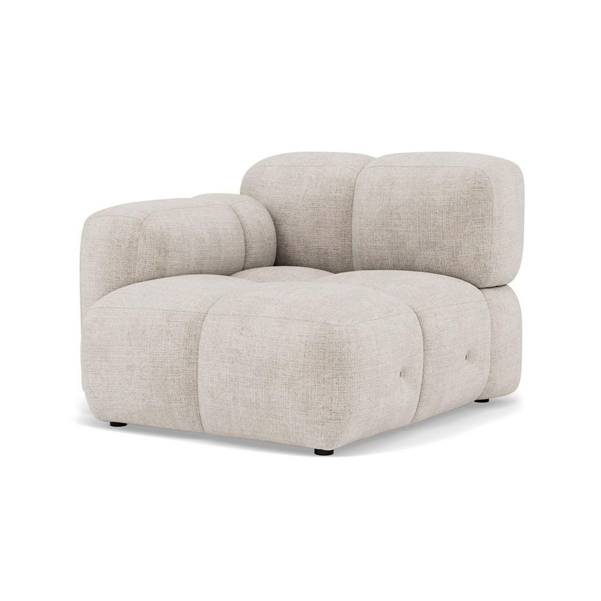 LISA DESIGN Grace - module d'assise gauche en velours texturé