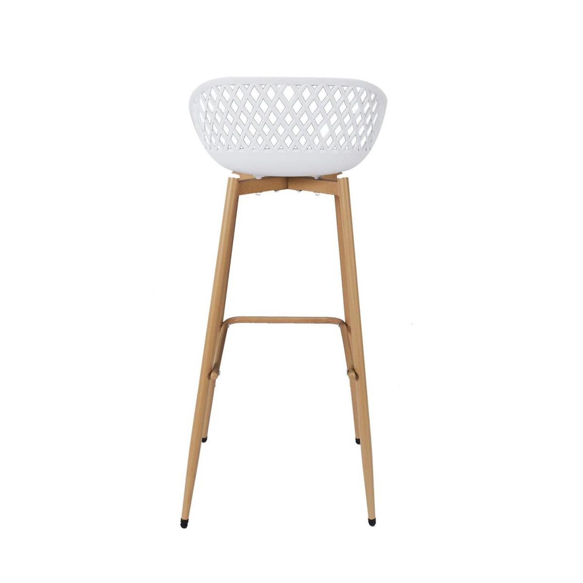 Voir la diapositive 4 : The Home Deco Factory Lot de 2 tabourets de bar  malaga  88cm blanc