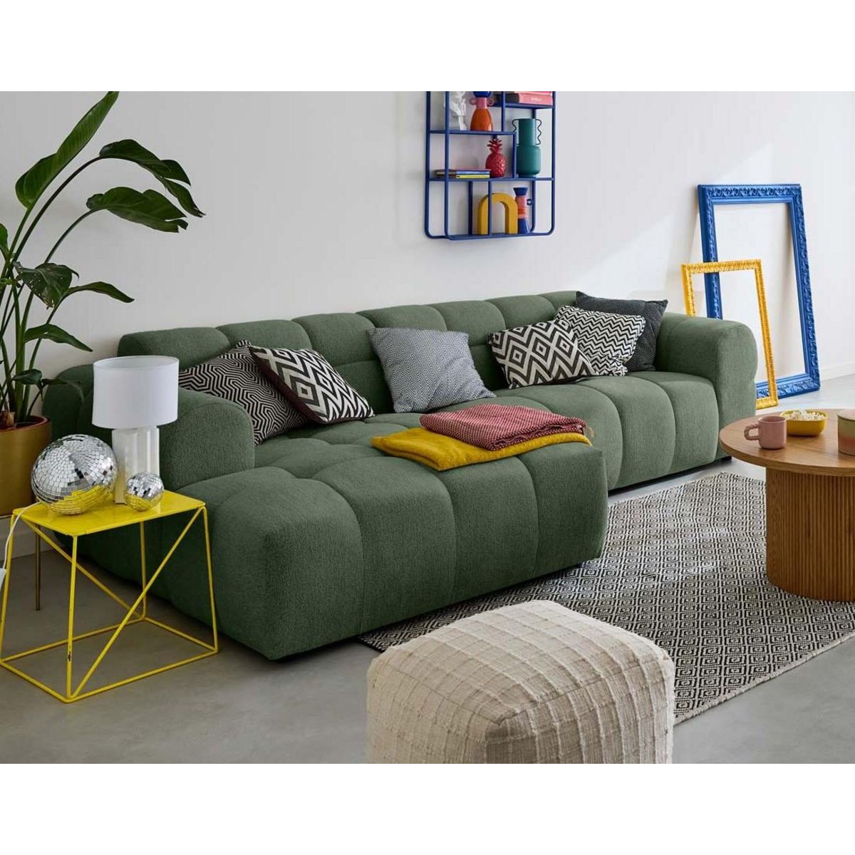 LISA DESIGN Ray - canapé d'angle gauche - 4 places - en tissu texturé