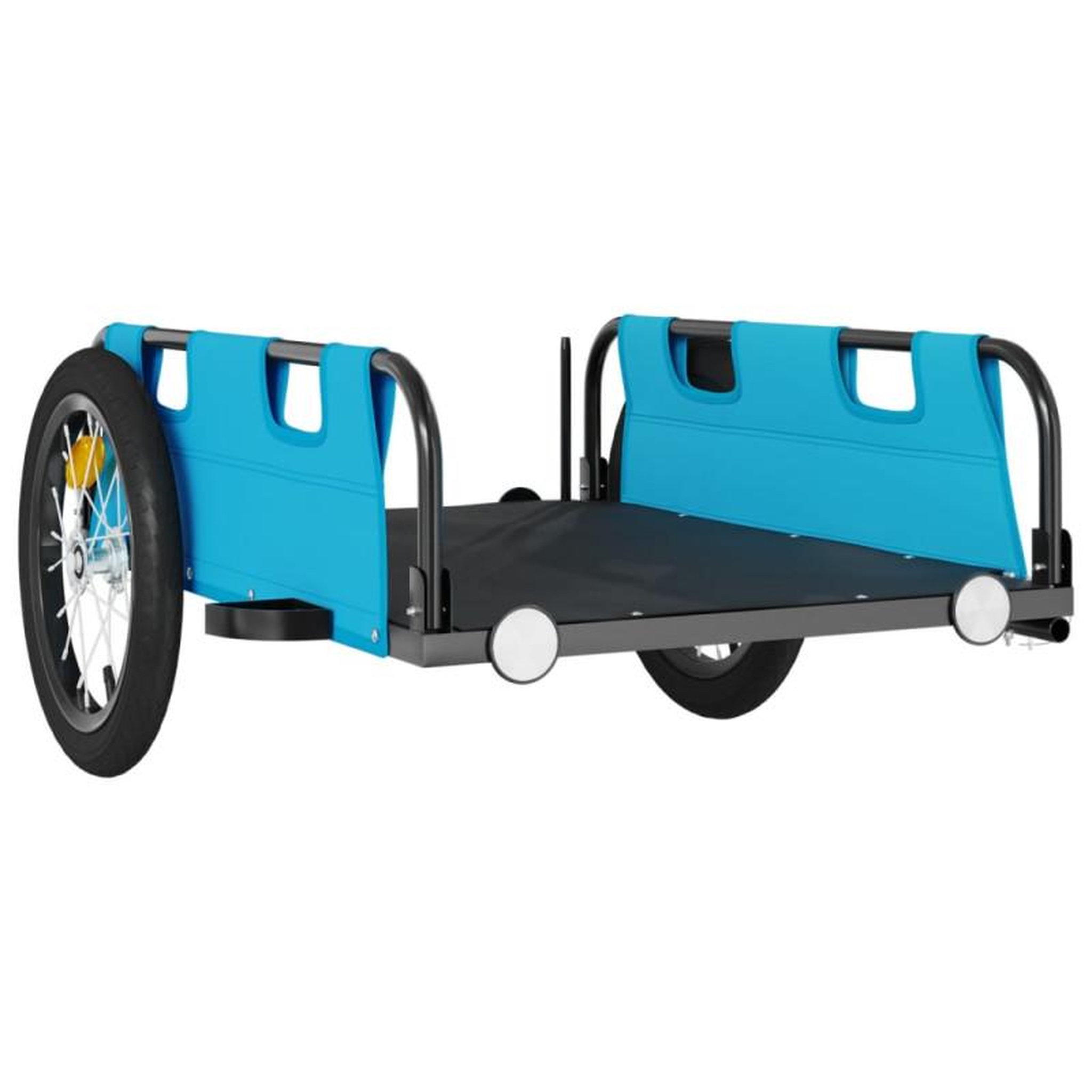 Voir la diapositive 4 : VIDAXL Remorque de vélo bleu tissu oxford et fer
