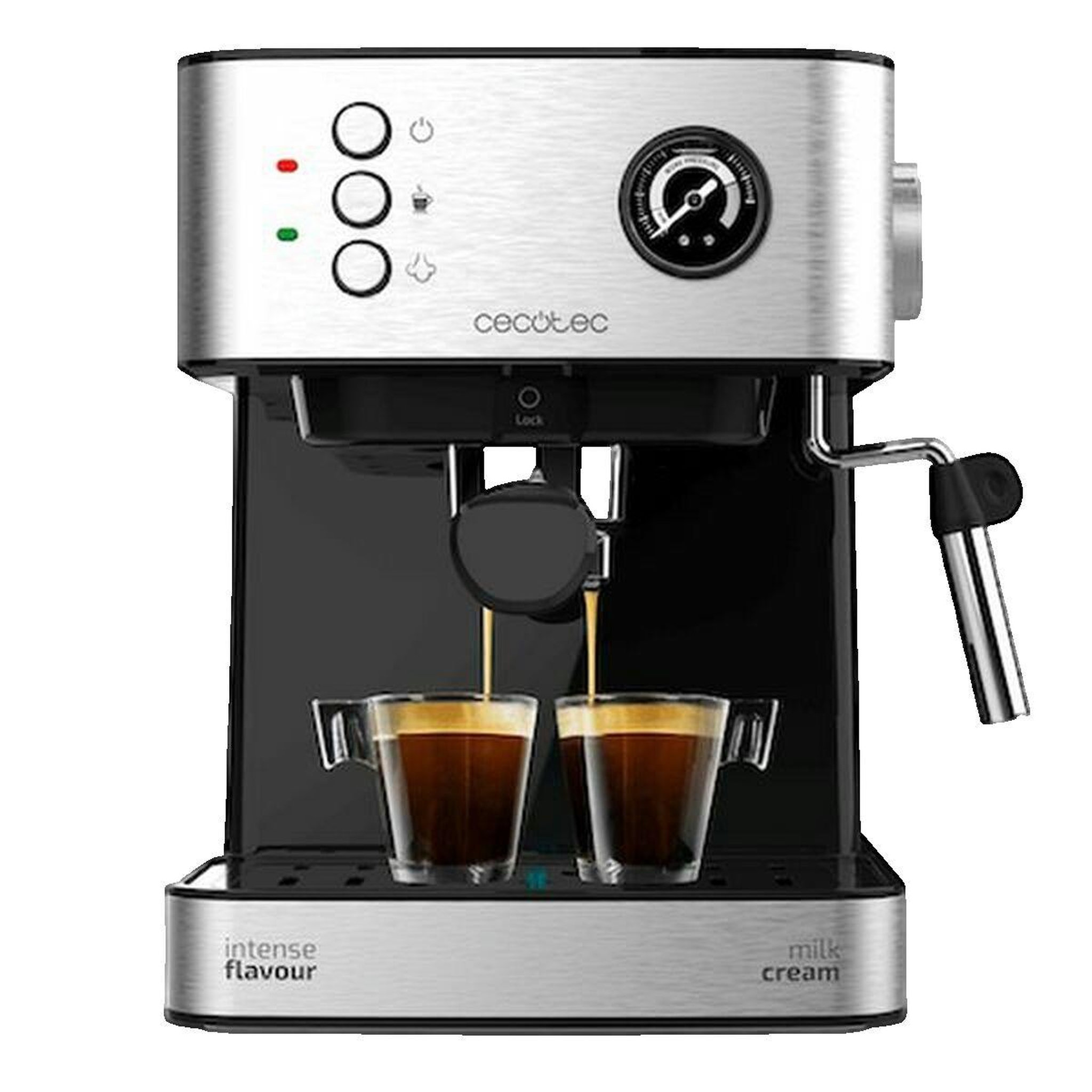 Voir la diapositive 3 : CECOTEC Cafetière Express Cecotec Power Espresso 20 acier inoxydable et noir