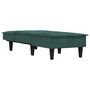 Voir la diapositive 3 : VIDAXL Chaise longue vert fonce velours
