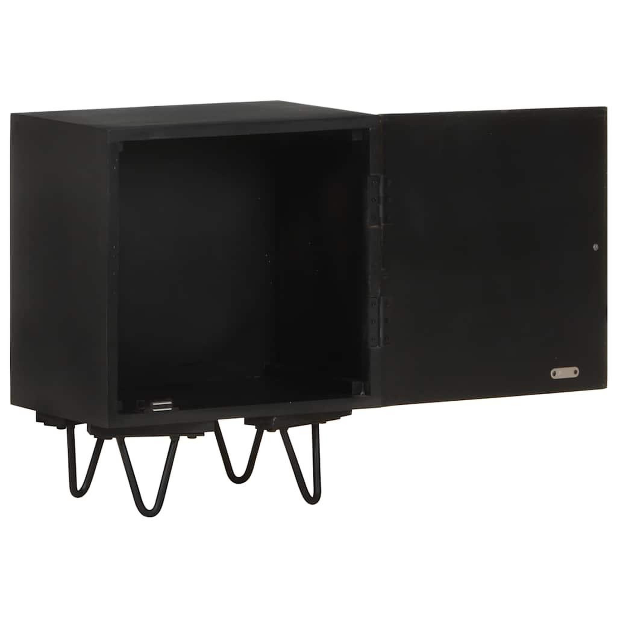 Voir la diapositive 4 : VIDAXL Table de chevet avec front en laiton 40x30x50cm manguier massif