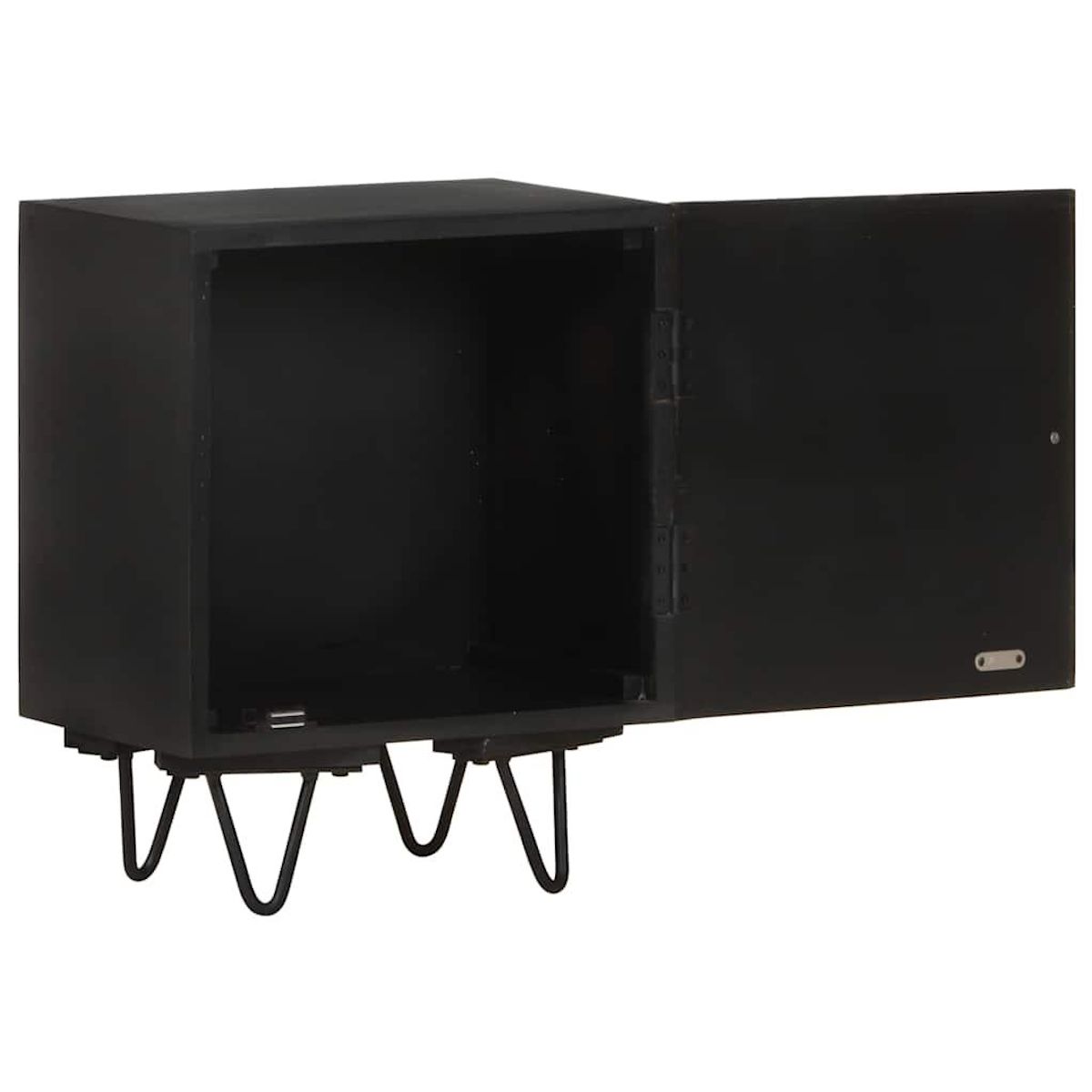 VIDAXL Table de chevet avec front en laiton 40x30x50cm Manguier massif