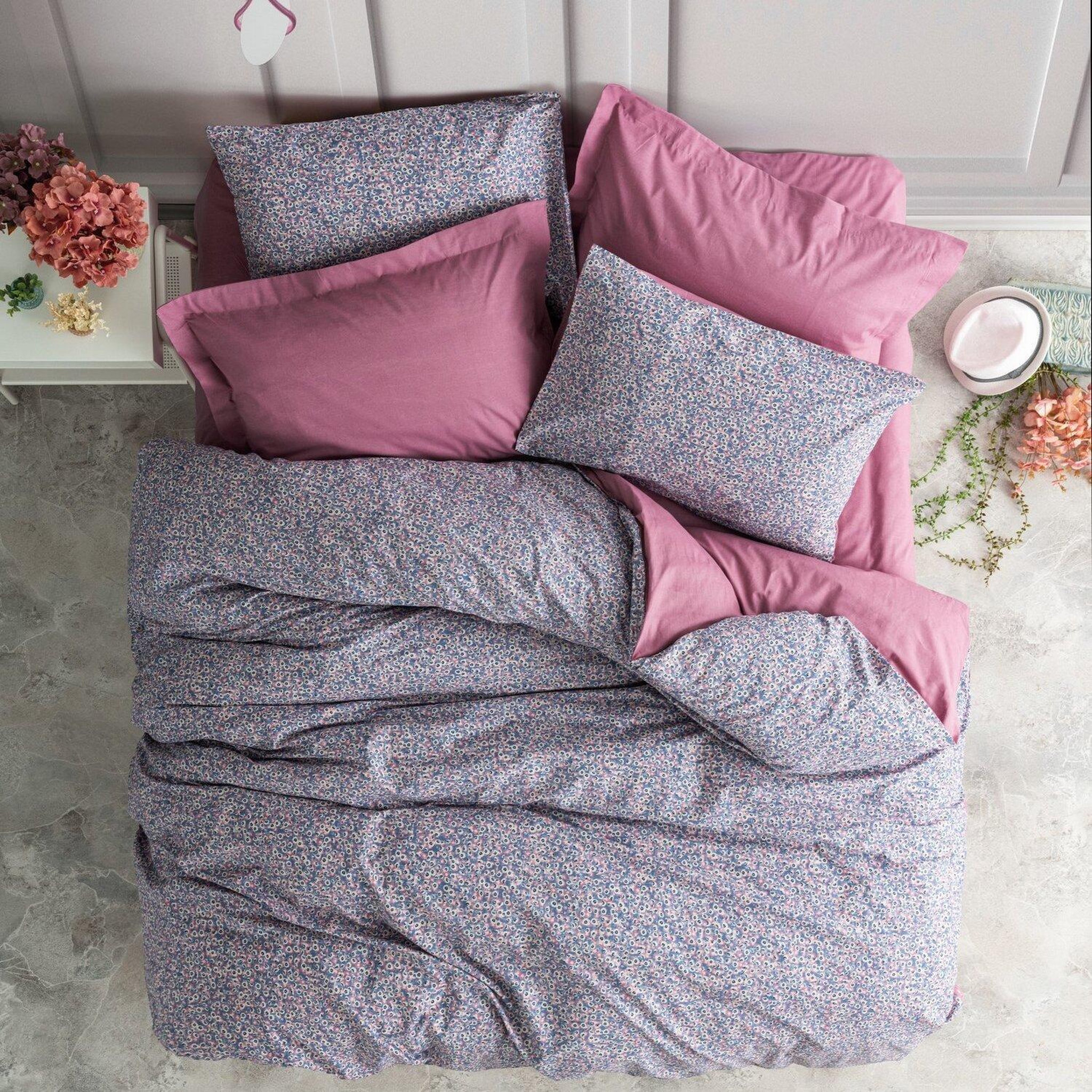 Home collection Parure housse de couette avec taie(s) 100 % coton Penny