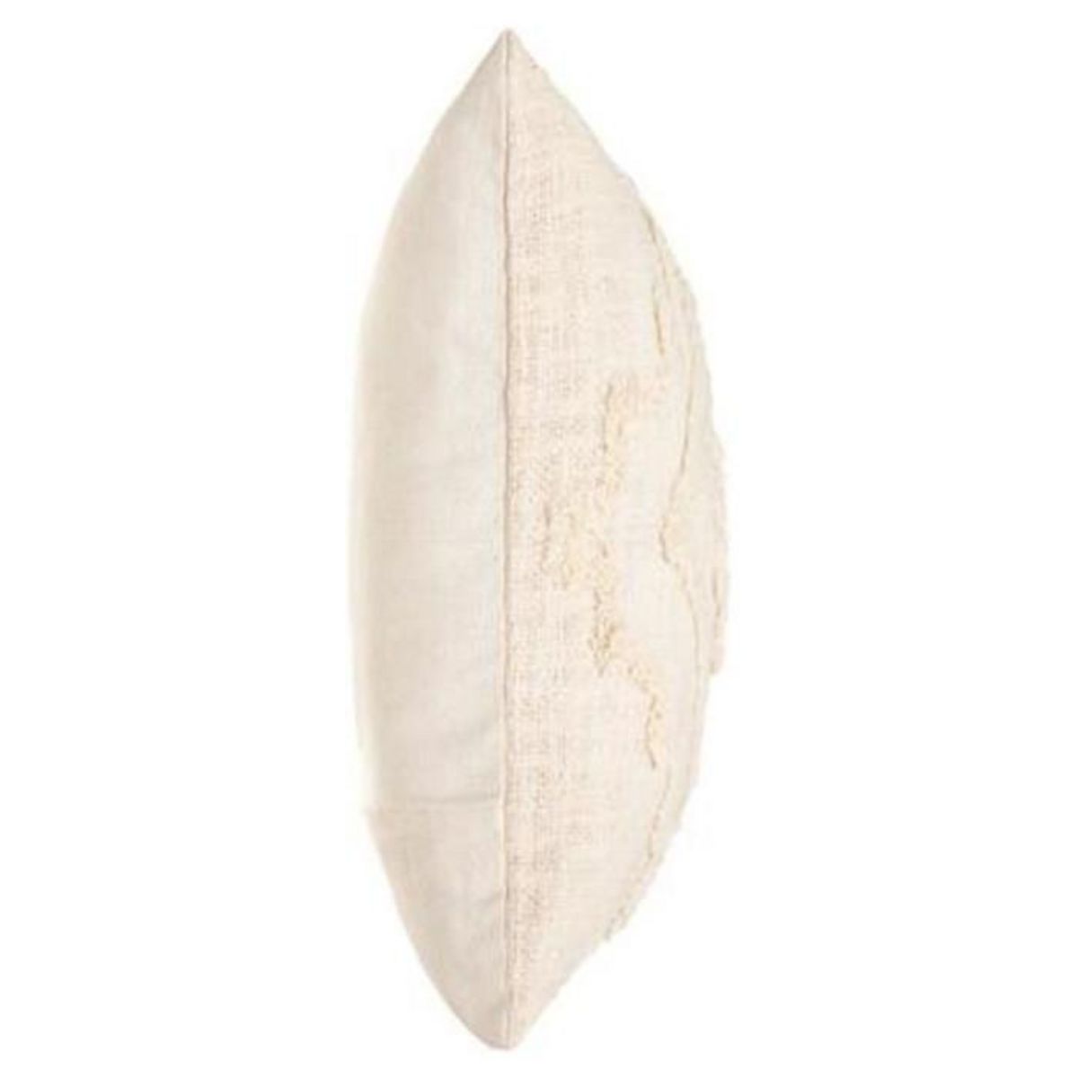 ATMOSPHERA Coussin Déco Tufté  Inca  40x40cm Ivoire