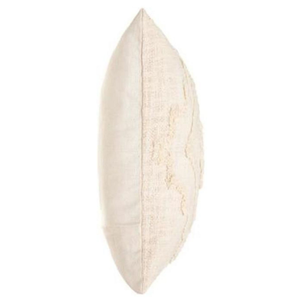 ATMOSPHERA Coussin Déco Tufté  Inca  40x40cm Ivoire