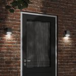 VIDAXL Applique murale d'exterieur noir acier inoxydable