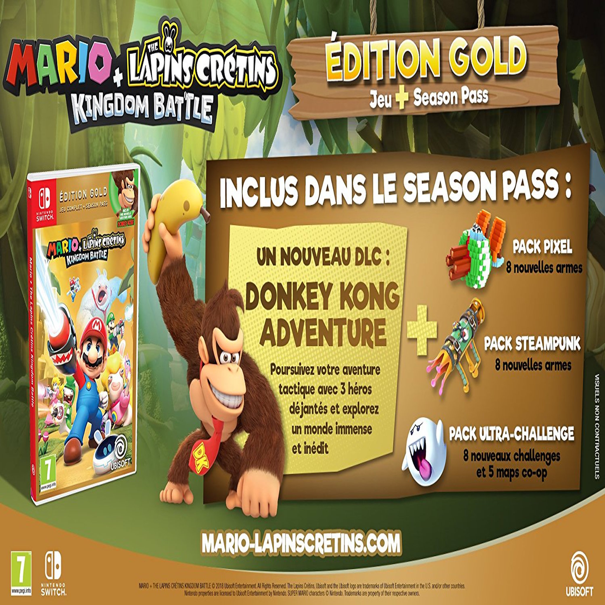 Voir la diapositive 3 : Mario + The Lapin Crétins Kingdom Battle Edition Gold Nintendo Switch