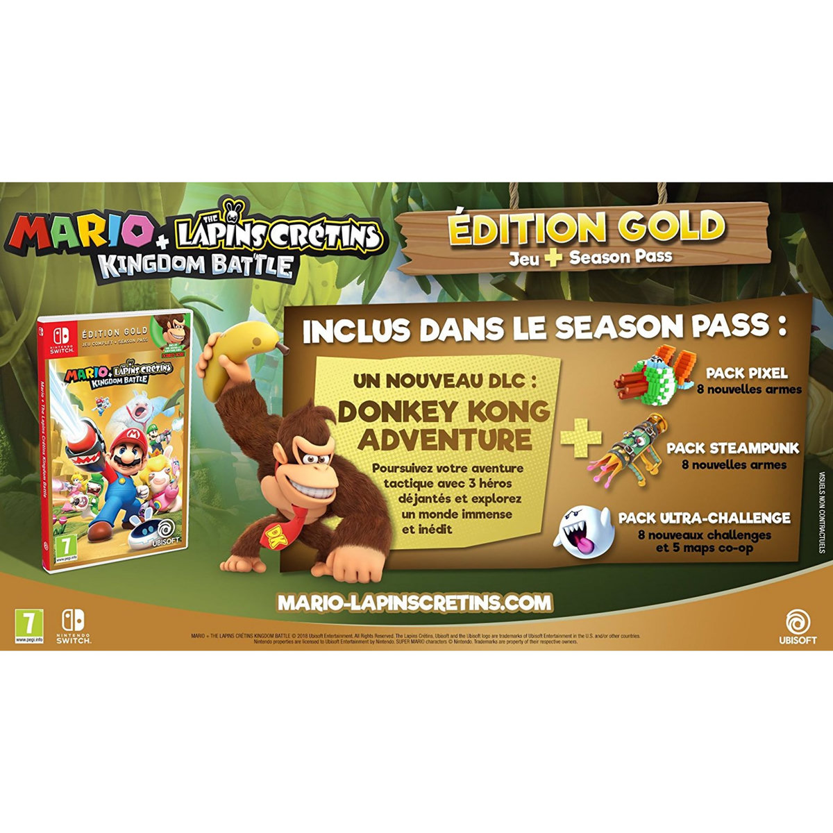 Mario + The Lapin Crétins Kingdom Battle Edition Gold Nintendo Switch