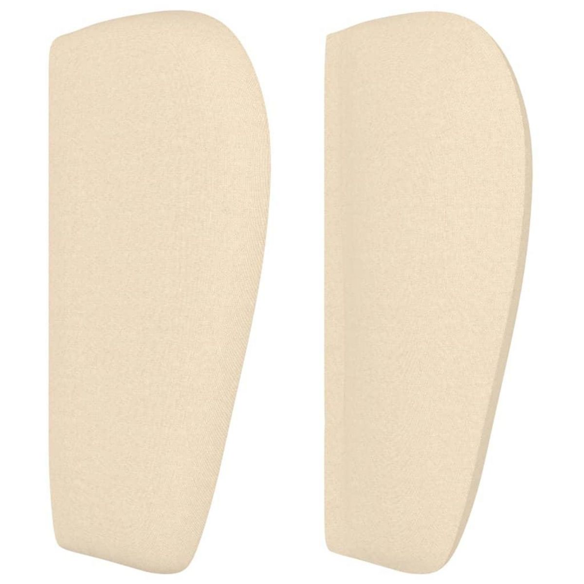 VIDAXL Tete de lit avec oreilles Creme 183x23x78/88 cm Tissu