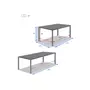 HESPERIDE Table extensible rectangulaire en alu Paradize Graphite - 10/12 places - Hespéride