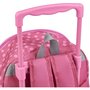 DISNEY Sac maternelle à roulettes 3D rose Minnie