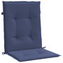 Voir la diapositive 5 : VIDAXL Coussins de chaise a dossier bas lot de 6 bleu marine tissu