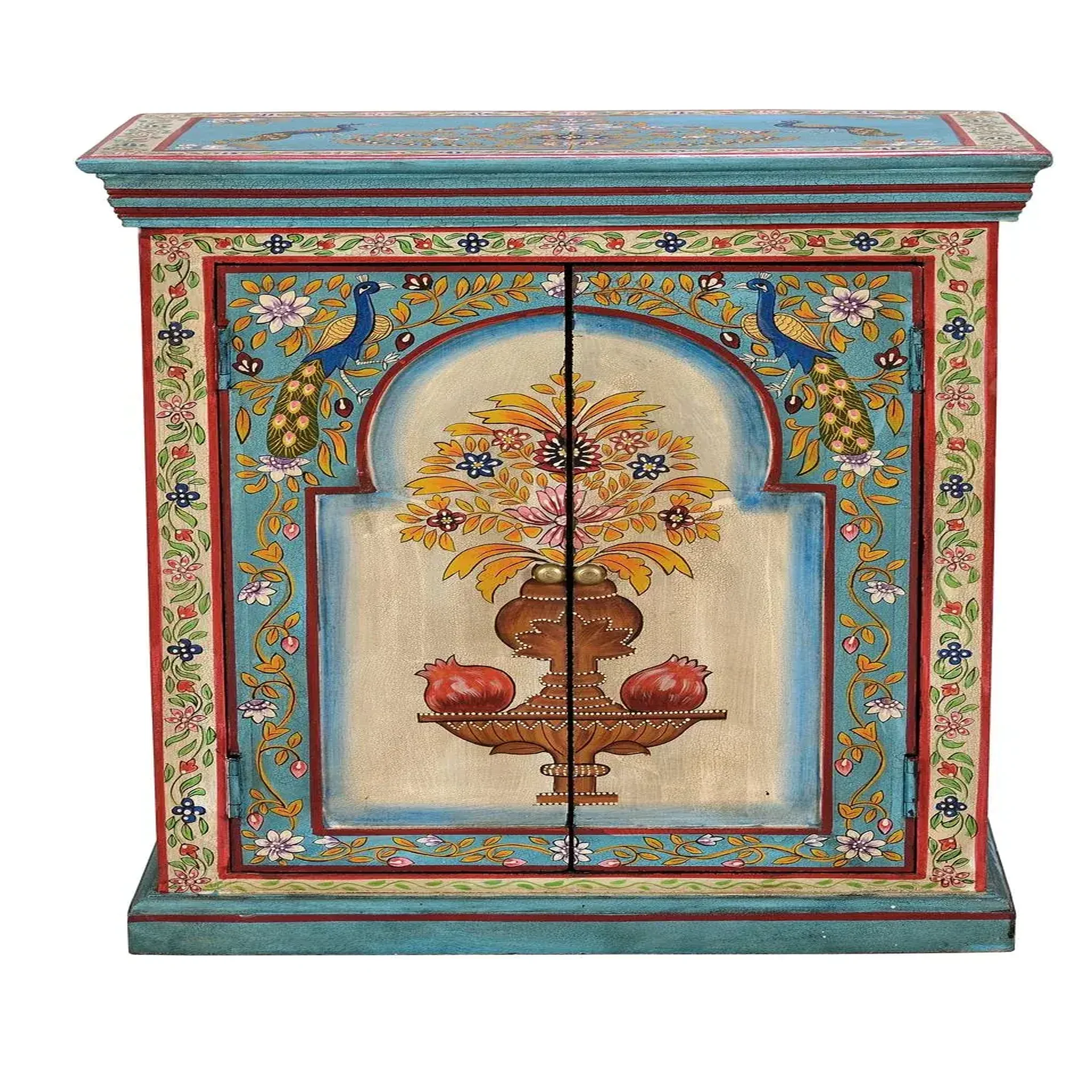GINER Y COLOMER SL Meuble d'appoint en bois de manguier et mdf 52 cm style ethnique