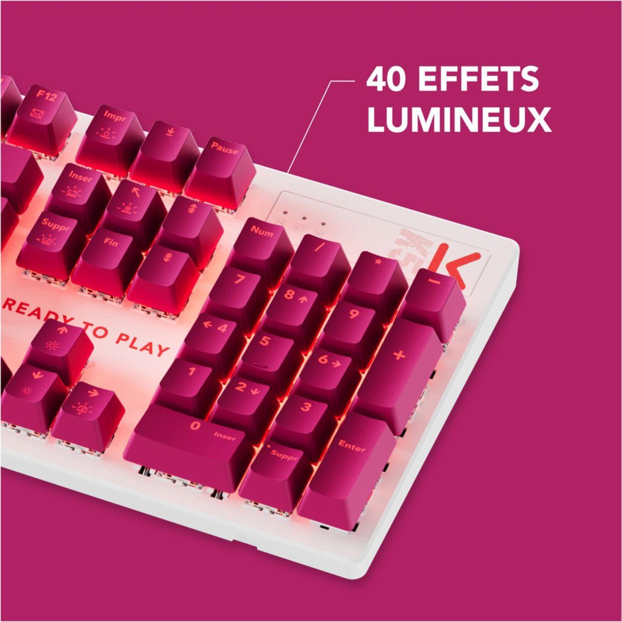 Voir la diapositive 4 : SKILLKORP Clavier gamer K5 MAGENTA Access
