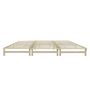 Voir la diapositive 2 : HomeStyle4U Lit triple design simple - couleur bois clair