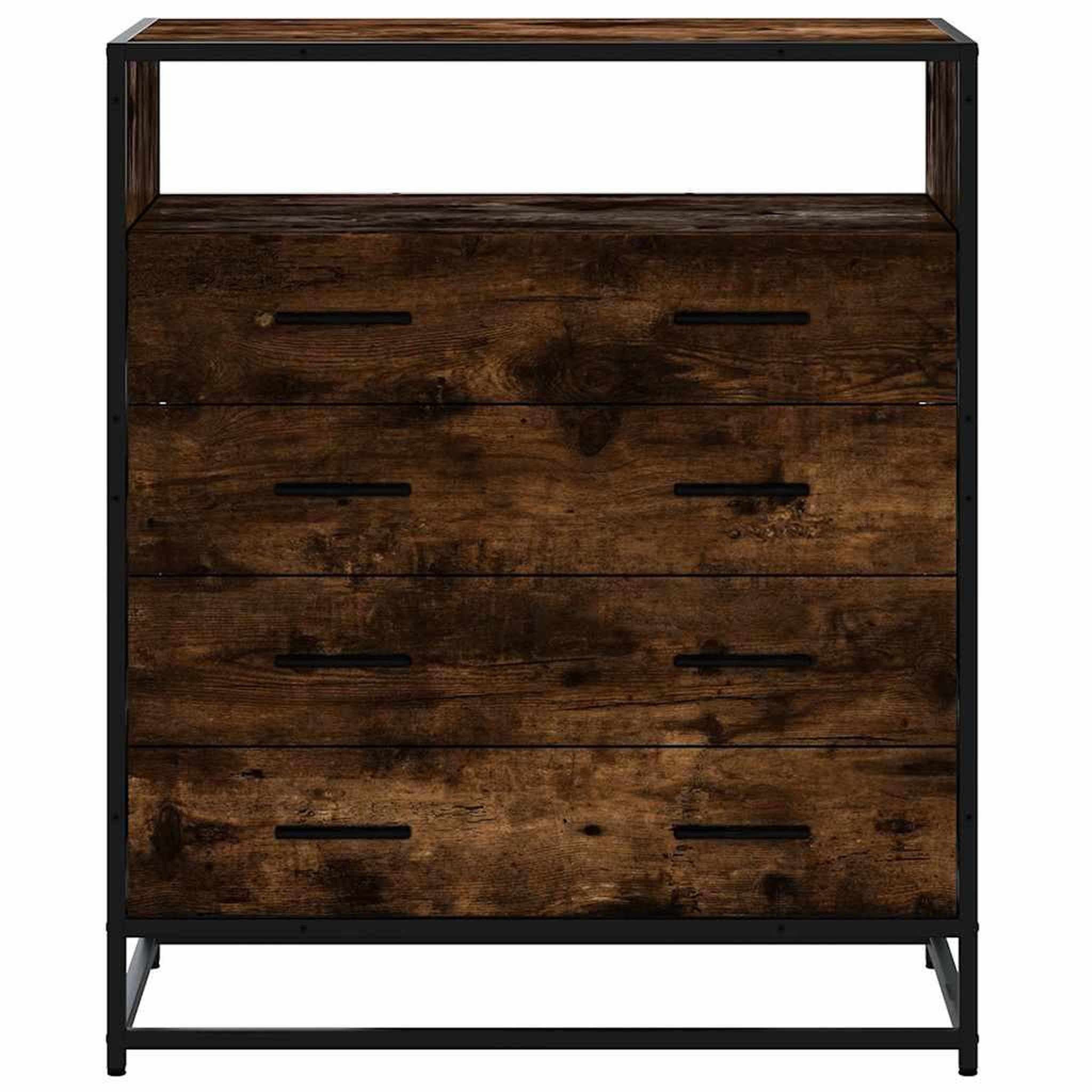 Voir la diapositive 4 : VIDAXL Commode chene fume 70x41x83,5 cm bois d'ingenierie