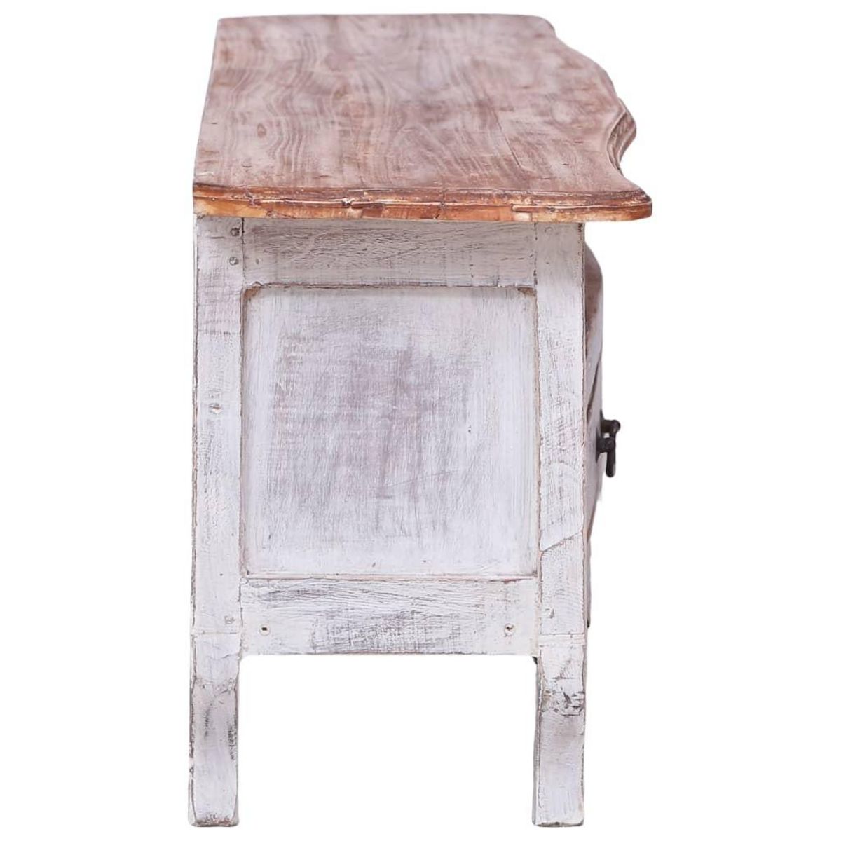 VIDAXL Meuble TV 120x30x40 cm blanc bois d'acajou massif