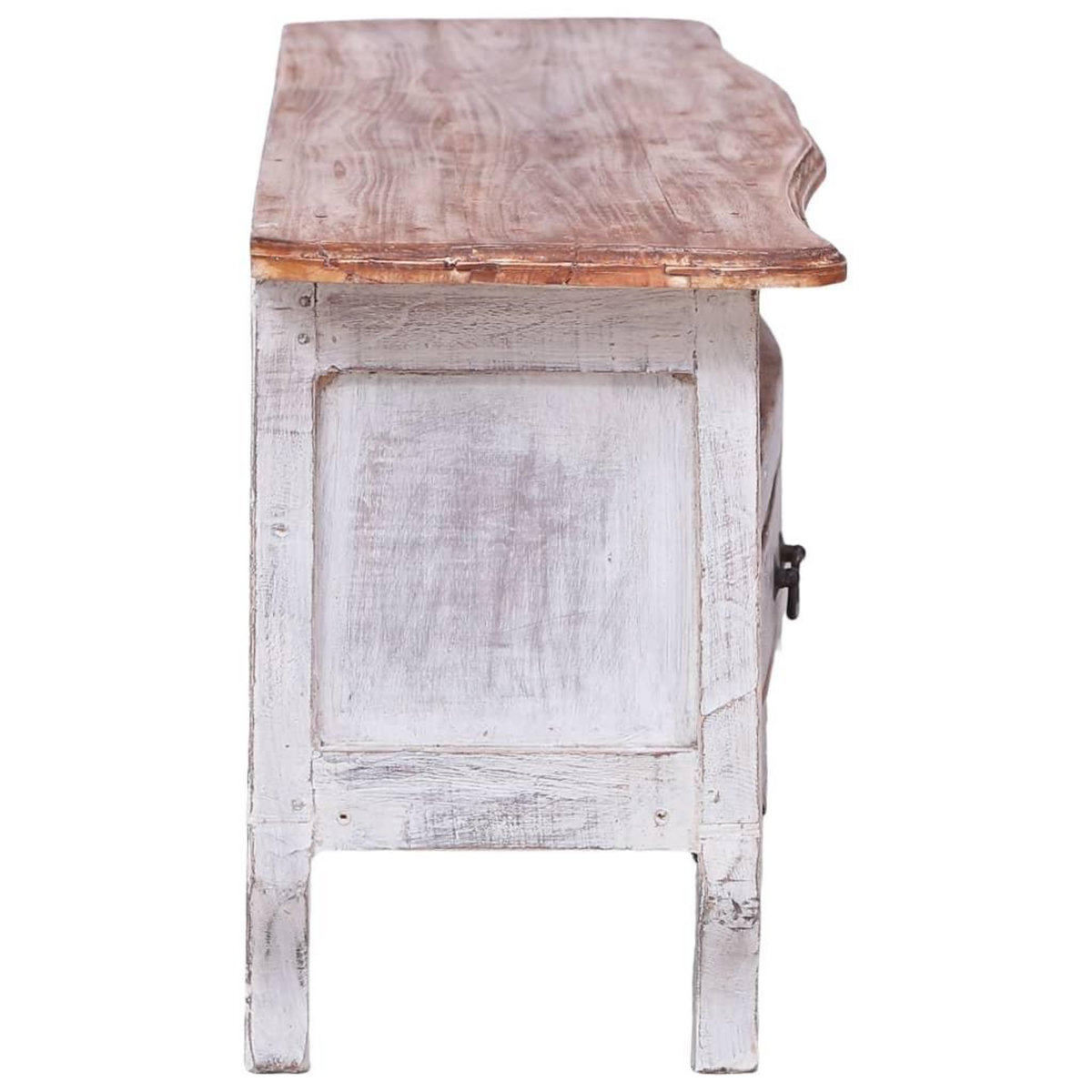 VIDAXL Meuble TV 120x30x40 cm blanc bois d'acajou massif