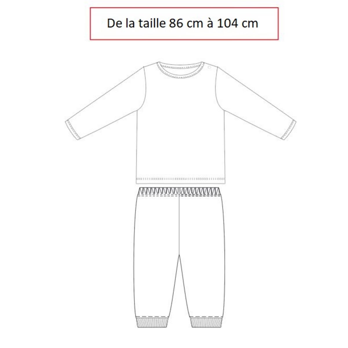 IN EXTENSO Pyjama velours bébé fille