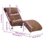 Voir la diapositive 6 : VIDAXL Chaise longue avec oreiller marron Similicuir daim