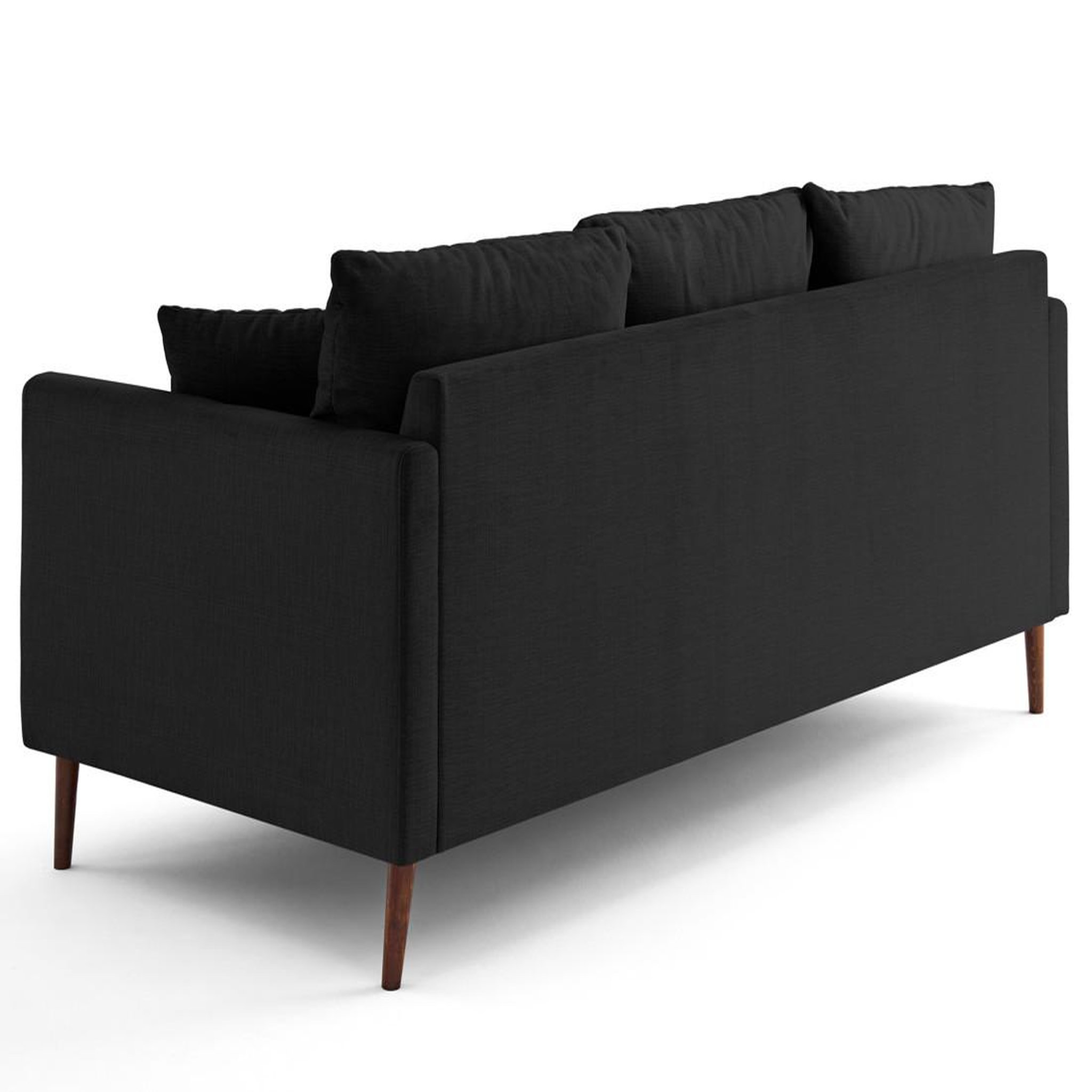 Voir la diapositive 6 : LISA DESIGN Ostrava - canapé droit 3 places en velours pieds en bois