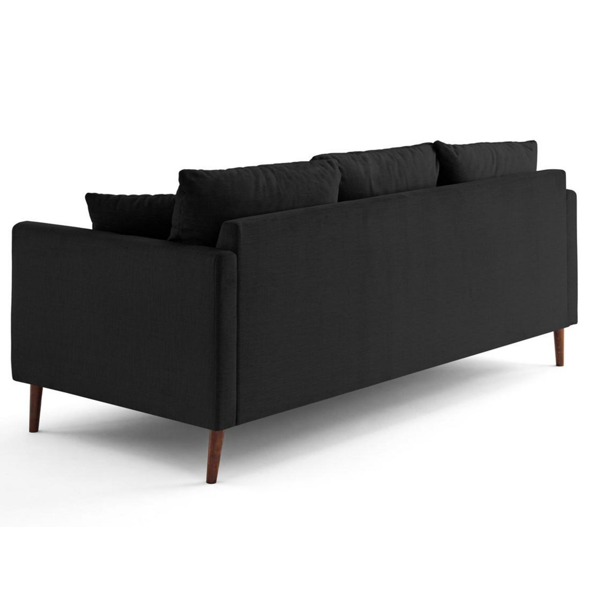 LISA DESIGN Ostrava - canapé droit 3 places en velours pieds en bois