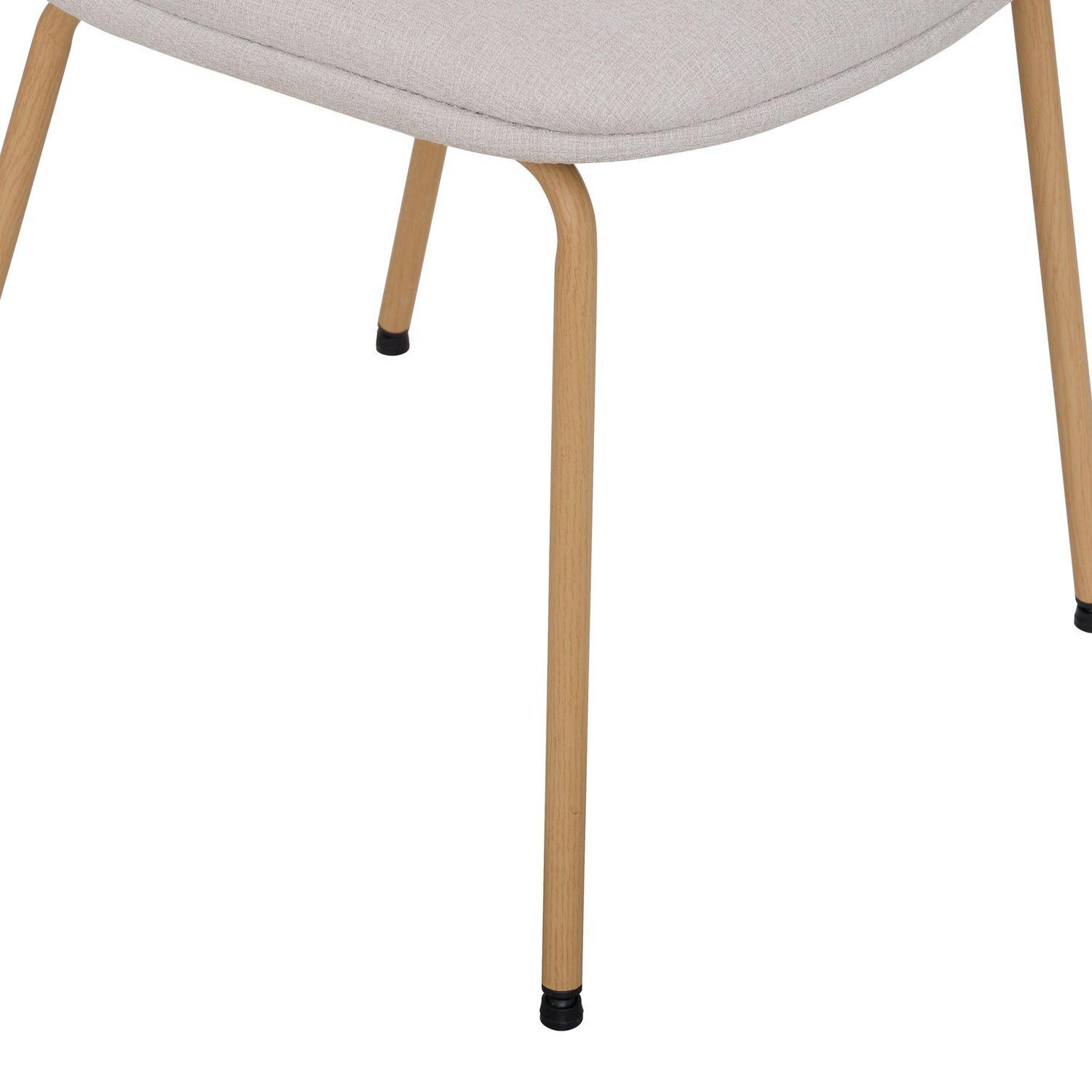 Voir la diapositive 4 : TOILINUX Lot de 4 chaises en tissu et pieds métal neora